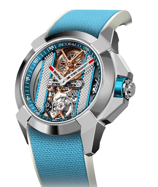 Jacob & Co EX120.10.AC.AB.BBRUA Epic X Stainless Steel - Sky Blue Inner Ring replica watch